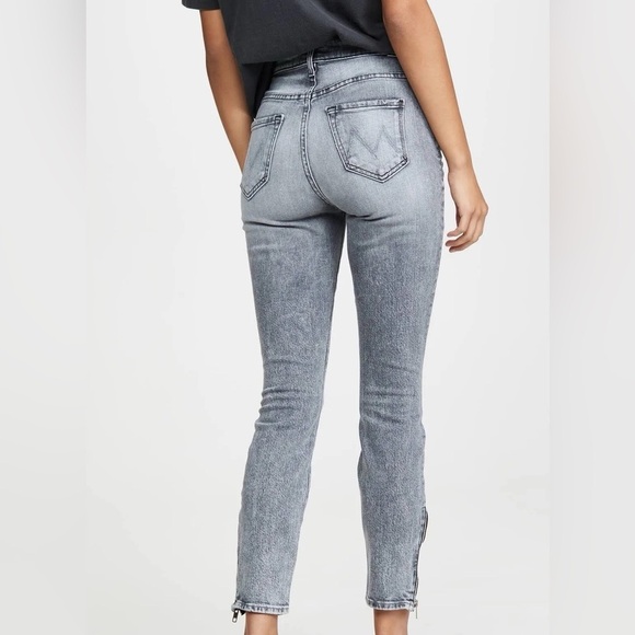 Mother Swooner Ankle Zip Jeans in Static s 27 - Picture 2 of 8